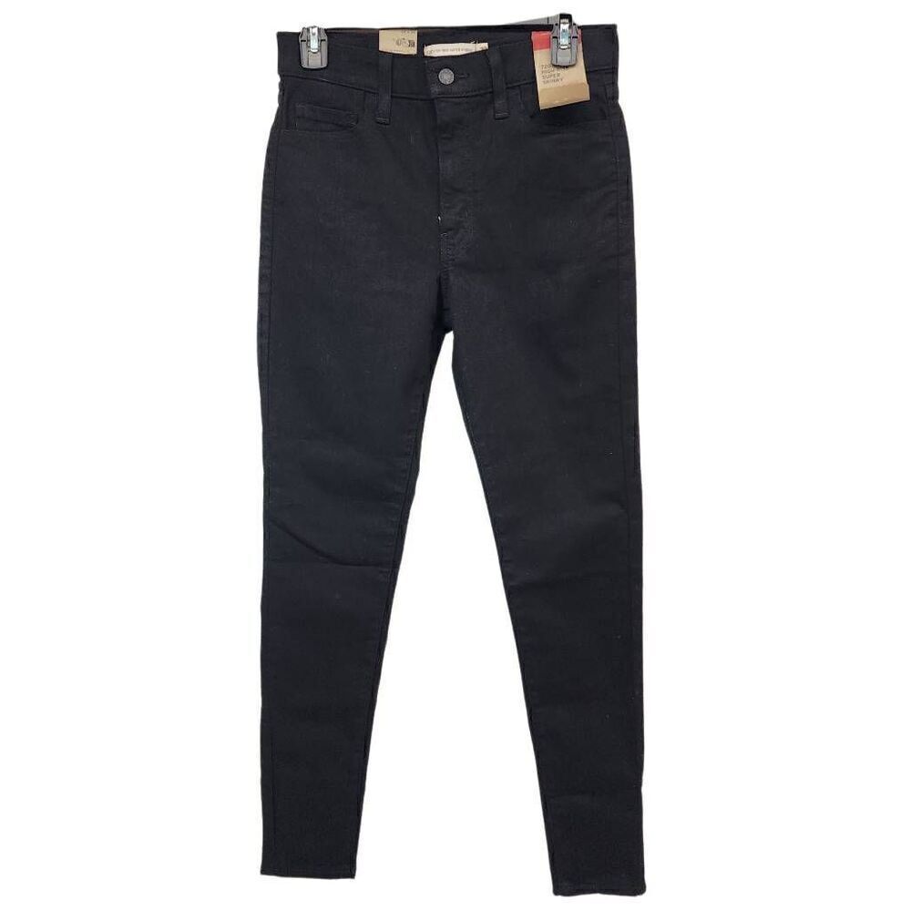 Levi's Size 29 Women's 720 High Rise Super Skinny Black Denim Jeans. NWT